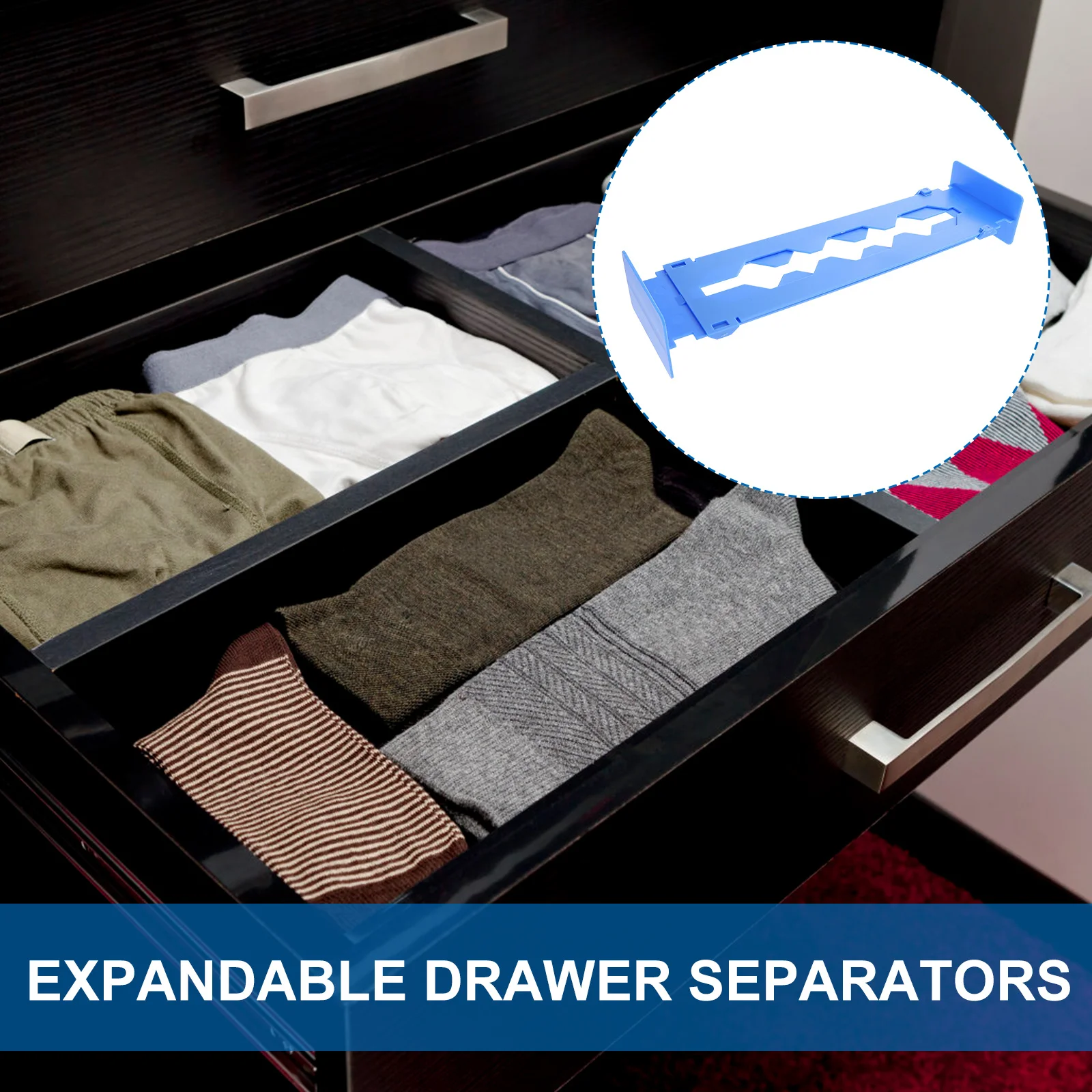 

Retractable Drawer Divider 32-55Cm Expandable Drawer Separators for Kitchen Bathroom Organizer Space Saving Adjustable Partition