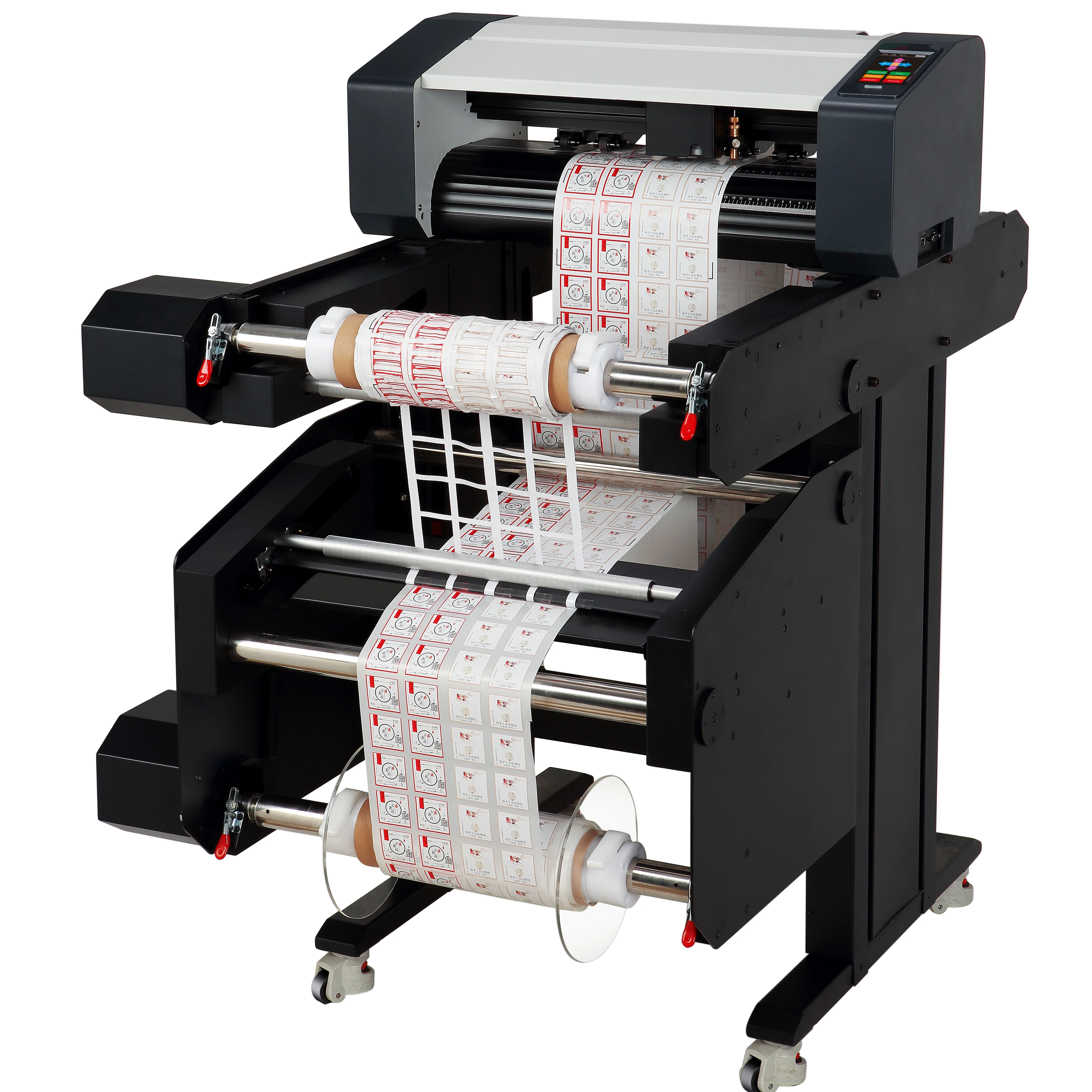 China Factory For Label Cutter / Teneth Digital Die Cutter For Roll Material / Full Cut And Kiss Cut Label Cutter