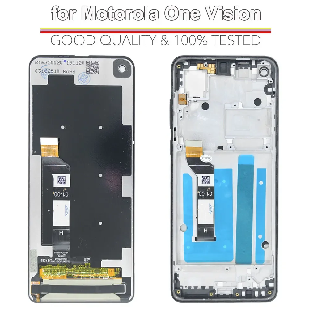 LCD for Motorola Moto One Vision LCD Display Touch Screen Digitizer Assembly Replacement for Motorola Moto One Vision XT1970