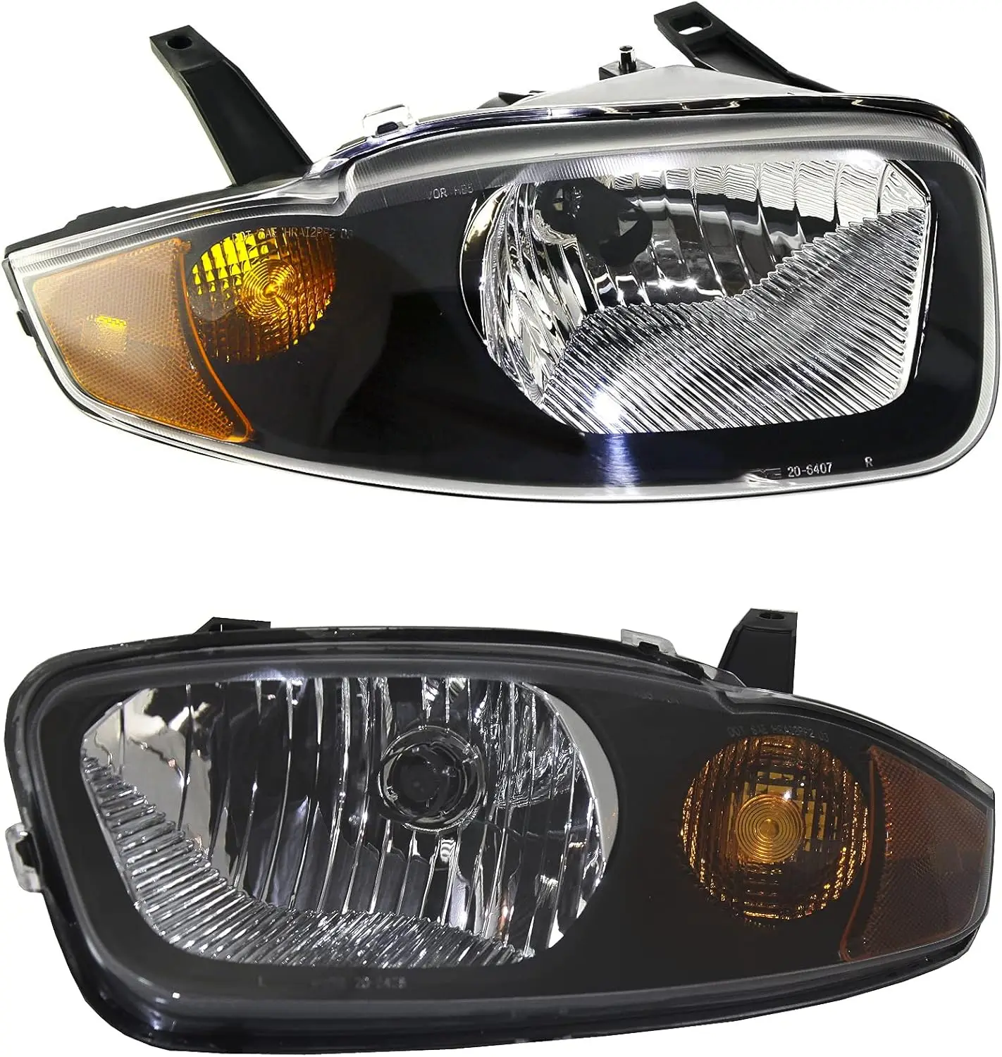 

Driver and Passenger Side Headlight for Chevrolet Cavalier Base LS LS Sport 2003-2005 Halogen With bulb(s) Replaces# 22707274 22