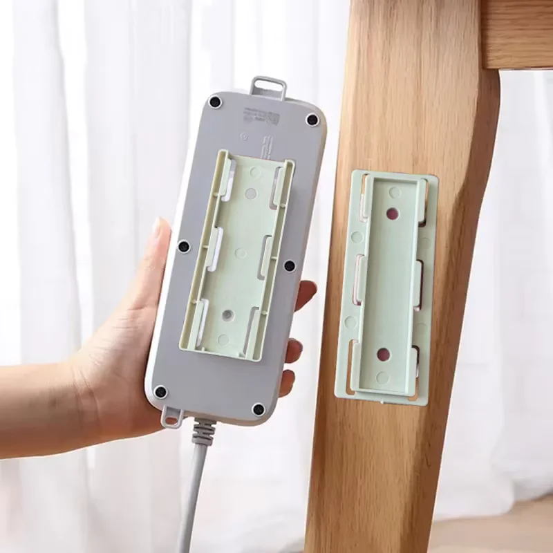3pcs Wire Socket Wall Fixed Artifact, Plug and Discharge Rack