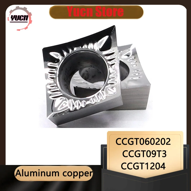 CCGT09T3 CCGT060202 4 8 CCGT1204 CNC Lathe Turning Processing Copper And Aluminum Medium Finish Machining  Boring Carbide Insert