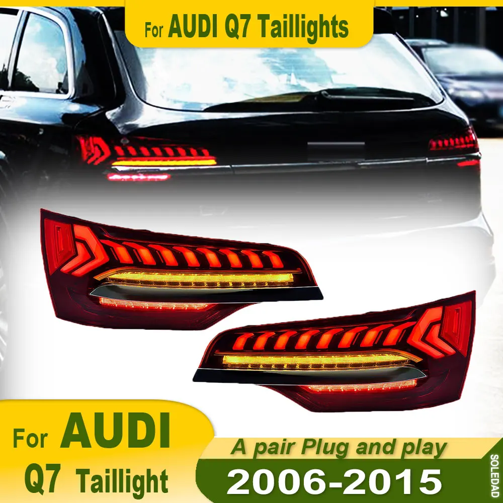 Car Styling for Audi Q7 Taillight 2006 2007 2008 2009 2010 2011 2012 2013 2014 2015 Q7 LED Taillight DRL Brake Reverse Tail Lamp