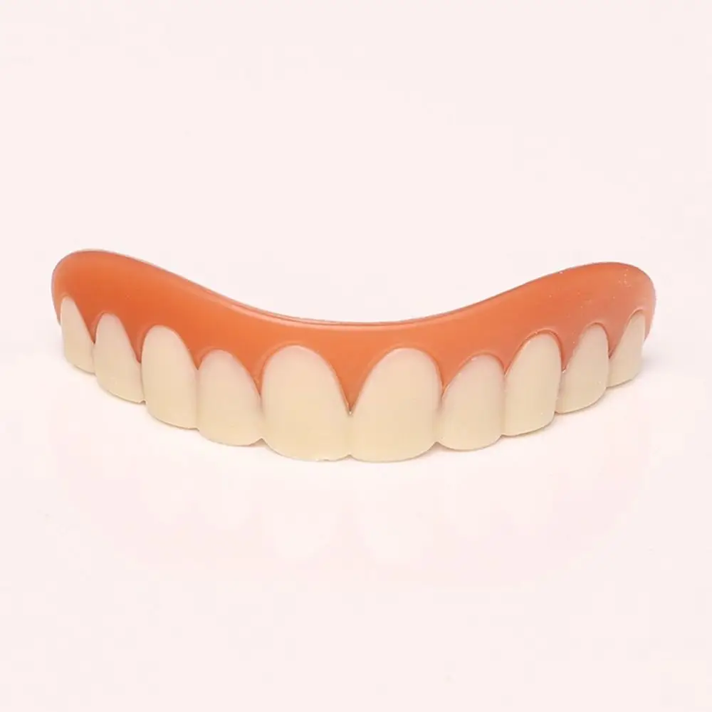 Blanqueamiento de dientes postizos para adultos, cuidado bucal cómodo con relleno de pegamento, aparatos dentales desechables, chapa de sonrisa