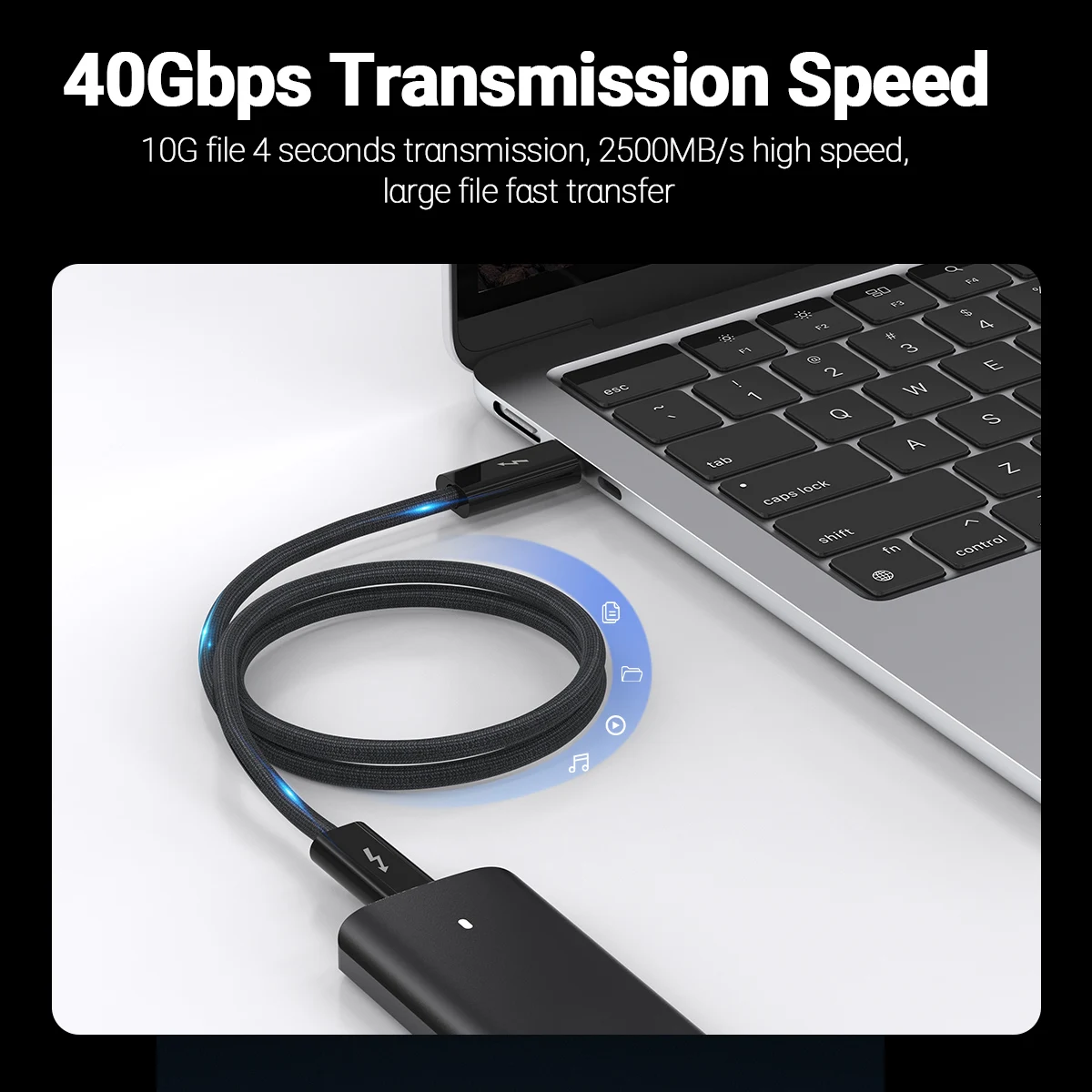 TypeC To TypeC PD240W Fast Charging 40Gbps Transmission Cable 8K@60Hz HDTV Nylon Woven Cable For Laptop/phone/Ipad/Macbook Pro