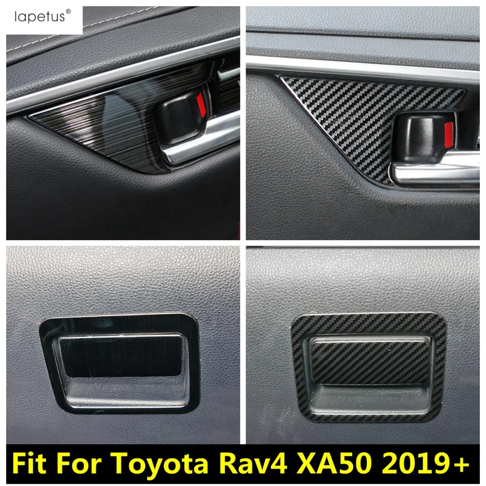 

Car Inner Door Handle Bowl / Glove Box Sequins Decoration Cover Trim For TOYOTA RAV4 RAV 4 XA50 2019 - 2024 Interior Accessories