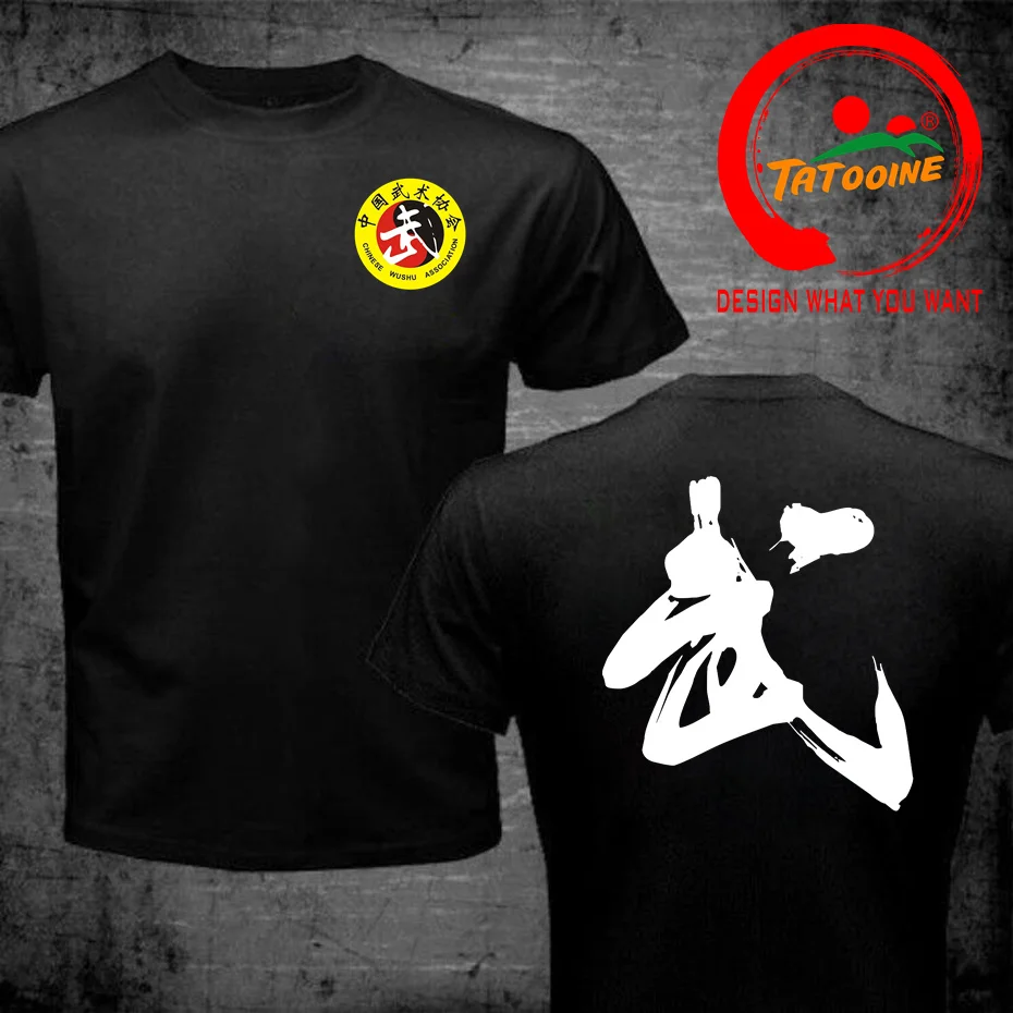 Kong Fu odzież sztuk walki T-Shirt Wing Chun Kung Fu T Shirt męski koszula z krótkim rękawem klasyczny mundur bawełniany koszula męska Kung Fu