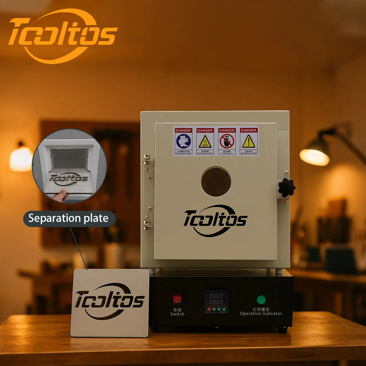 

TOOLTOS Jewelry Casting Sintering Furnace 1150℃ w/Observation Window - For Metal Melting, Wax Firing, Enamel