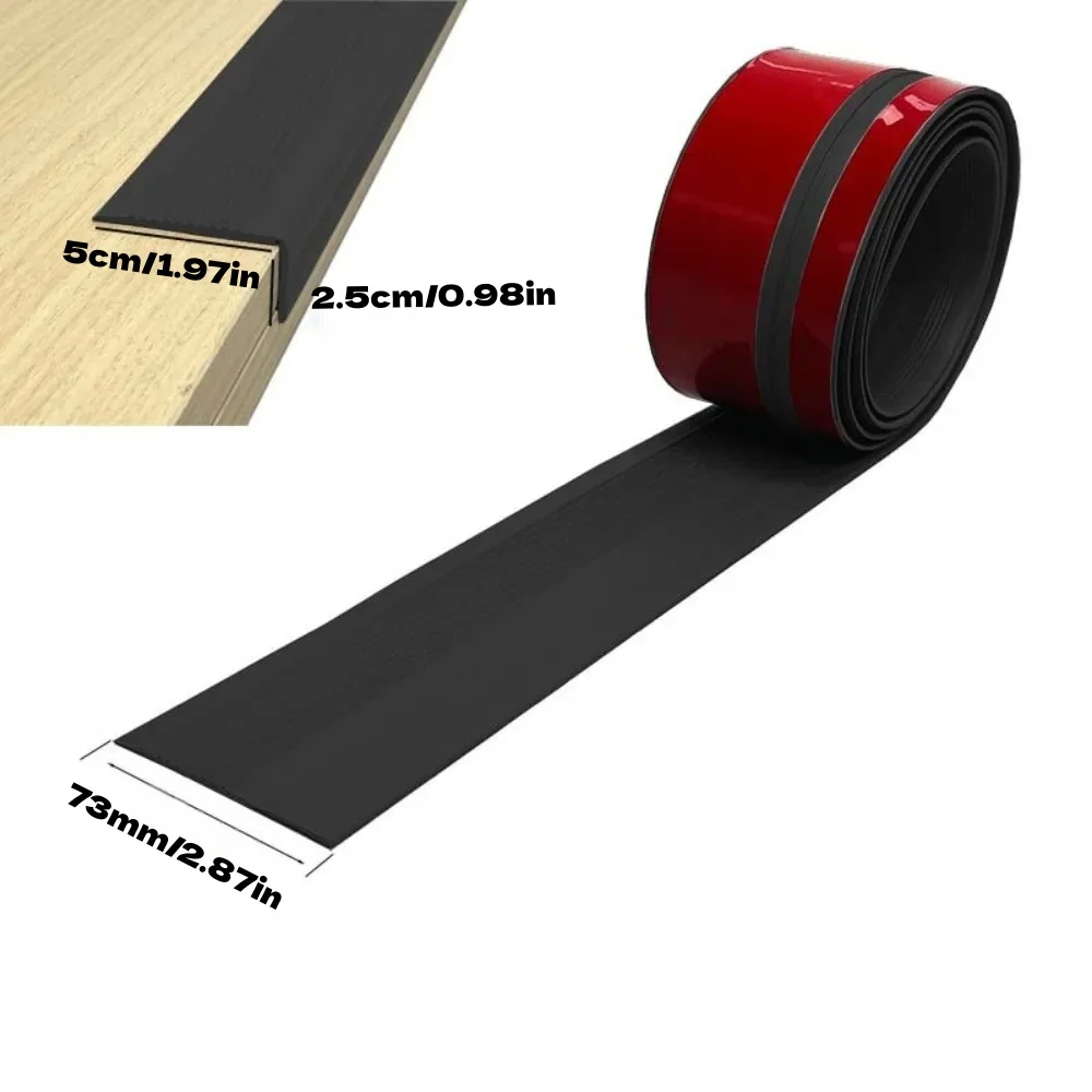 1pc 1m/39.37in Stair Non-Slip Strip PVC Self-Adhesive Anti Skip Step Treads Peel and Stick Flexible Staircase Edge Trim