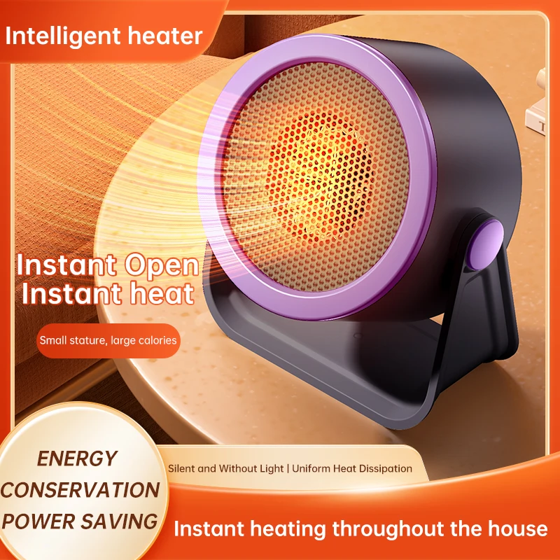 Mini Space Heater, Portable Desktop Fan Heater 500W PTC Ceramic Personal Electric Heater for home office use