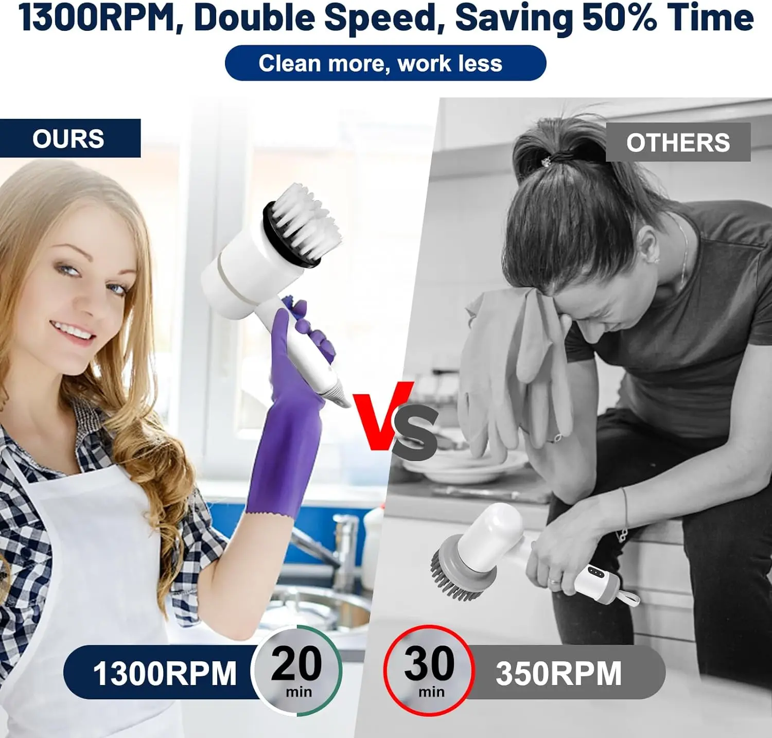 فرشاة تنظيف كهربائية شديدة التحمل ، جهاز غسيل دوار محمول باليد ، صديق كهربائي أوتوماتيكي محمول باليد ، بطارية استحمام Cle ، دورة في الدقيقة