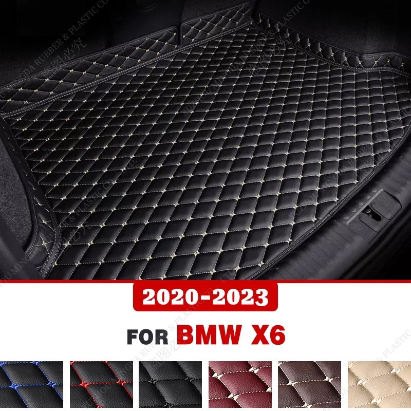 

Высококачественный кожаный коврик в багажник автомобиля для BMW X6 2020 2021 2022 2023, задняя крышка багажника, коврик для автомобиля, аксессуары для хвоста