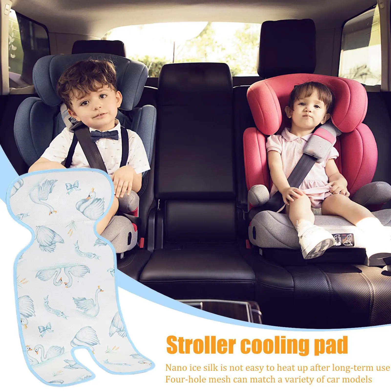 Car Seat Cooling Pad Cooling Car Seat Insert Liner Breathable Carseat Ice Mat Insert Liner For Nursery Indoor Outdoor Travel