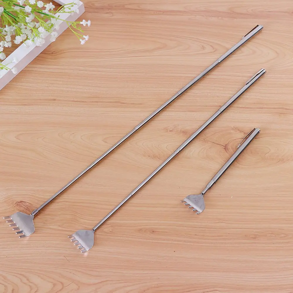 For Elders Telescopic Back Massage Stainless Steel Massager Back Scratcher Anti Itch Claw Massage Tools Tickle Stick