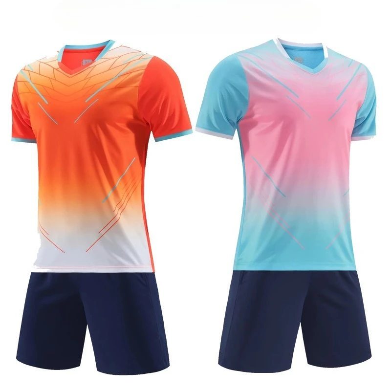 2-pcs Football Training Uniform Camouflage Children Adult Camouflage Football Uniform Balloon Suit Competition Team Uniforms