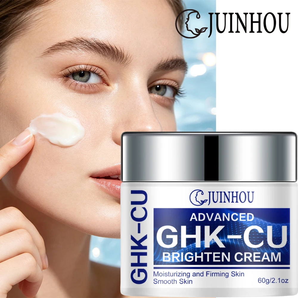 JUINHOU GHK‑Cu Copper Peptide Facial Cream Hydrating Brightening Moisturizer For Mature Skin Support Skin Elasticity Skincare