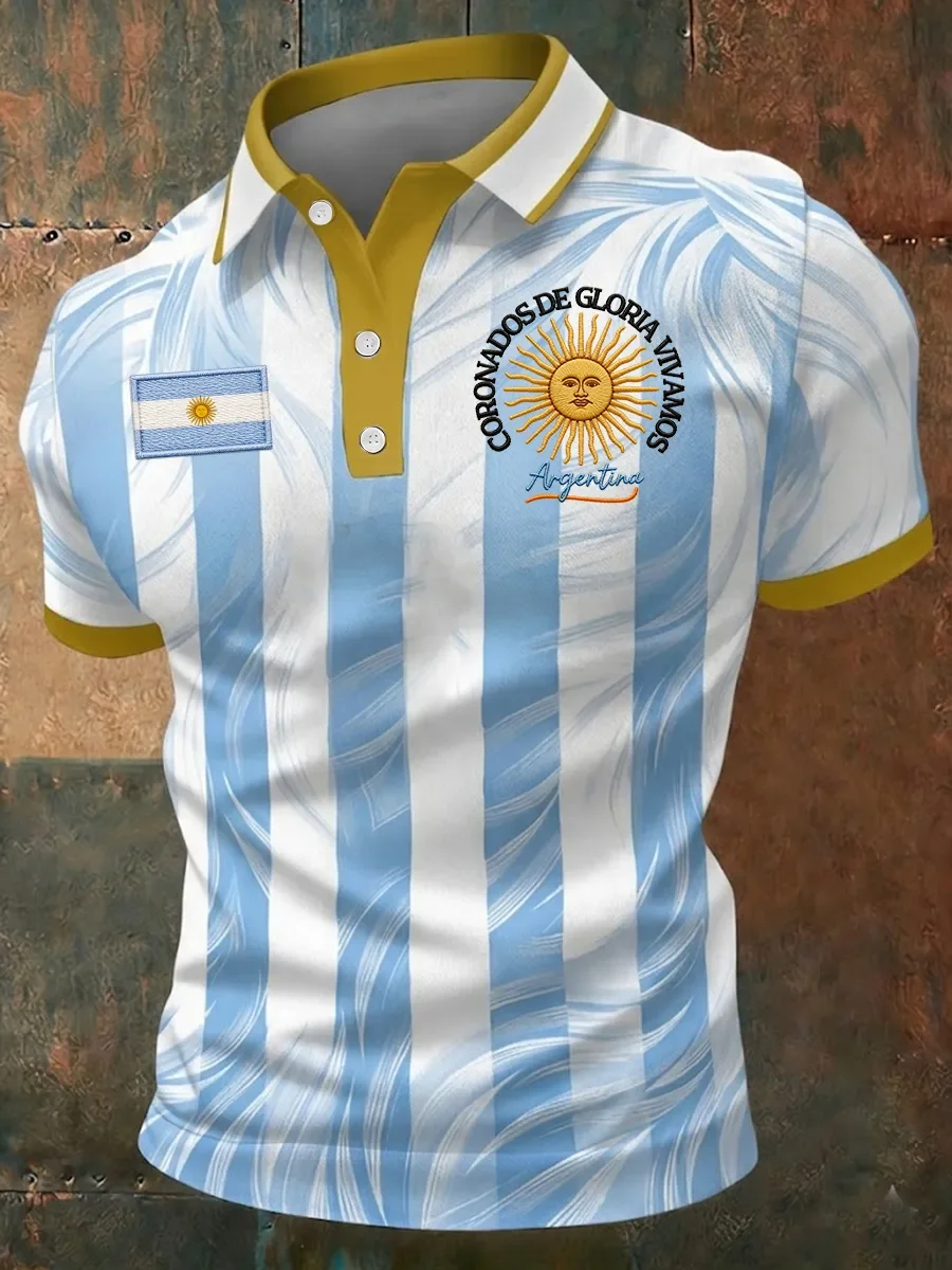 2026 Edition Argentine Fan Football Polo Shirt - 3D Print - Comfortable and Breathable - Suitable for Both Men and Women