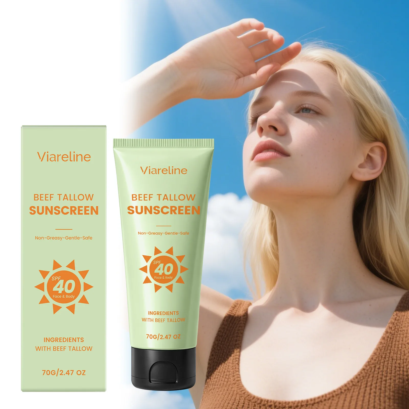 VIARELINE Avocado Lightweight Protective Cream - Daily Gentle Lightweight Isolating Protective and Convenient Protective Cream