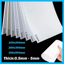 White ABS Plastic Sheet Panel White DIY Model Craft 0.5/0.8/1/1.5/2/3/4/5mm Thick Smooth Plate Multi Size