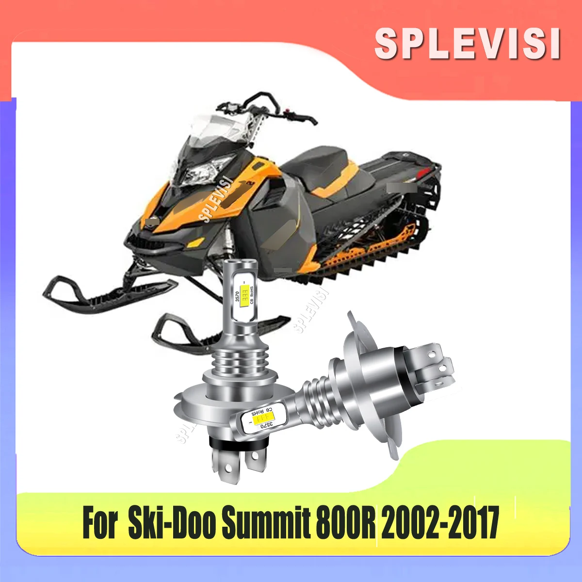 High and Low Beam CSP Power LED Headlight Bulbs White Light Conversion Kit For 2002 2003 2004 2005-2017 For Ski-Doo Summit 800R
