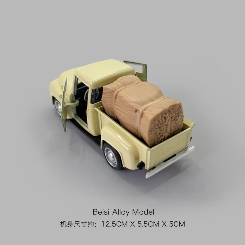 Alliage son et lumière retirer avec simulation d'ouverture de porte, camionnette, voiture vintage, modèle de véhicule tout-terrain, jouet pour enfants