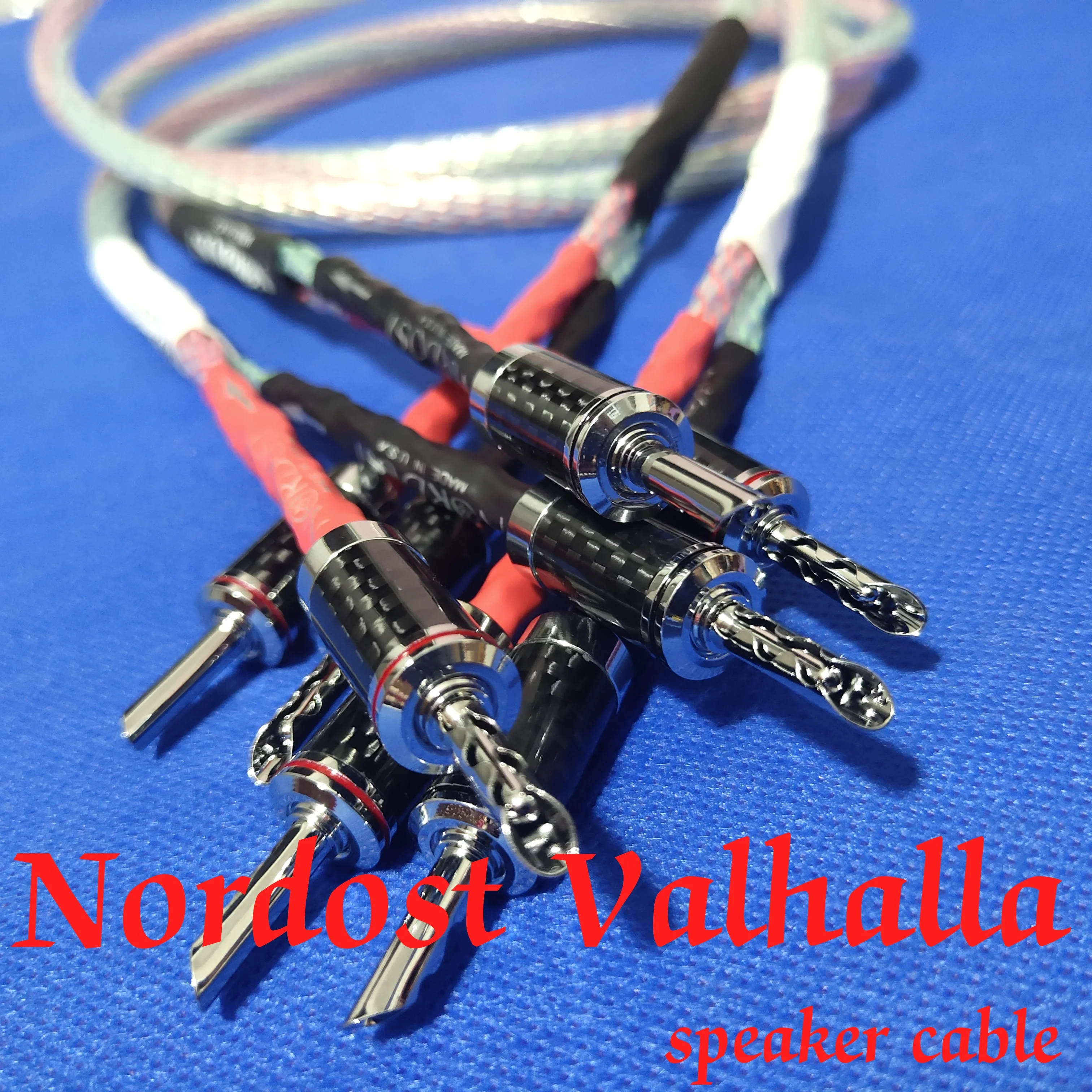 Nordost Valhalla sterling silver flagship HiFi audio speaker amplifier cable wire with High-end rhodium-plated banana plug