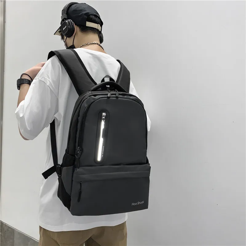 

YoReAi New Nylon Fabric Backpack for Men Simple Large Casual Capacity Multifunction School Students Bag Travel Package