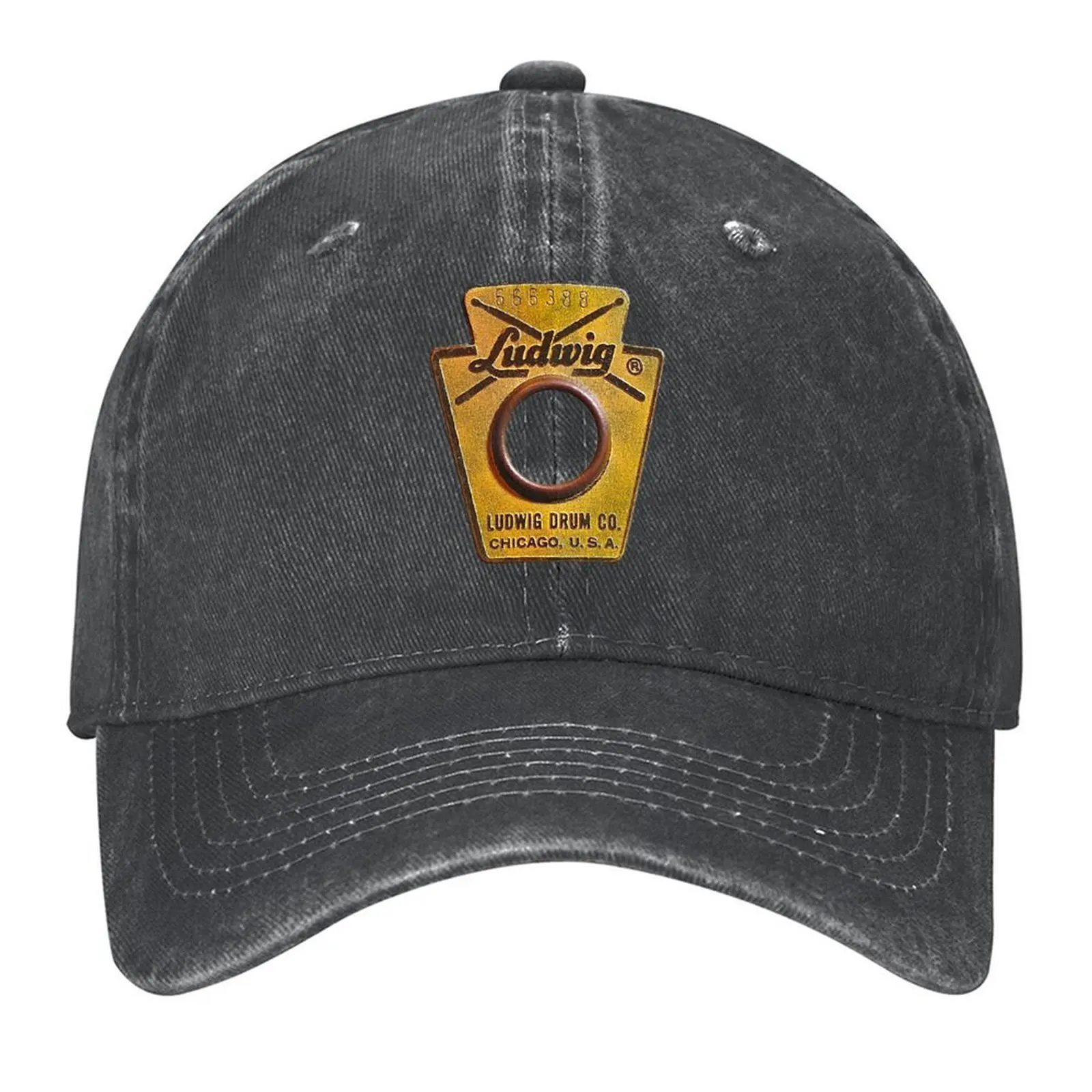 

Ludwig Badge Worn Baseball Cap Snap Back Hat luxury woman cap Military Cap Man funny hat Girl Men's