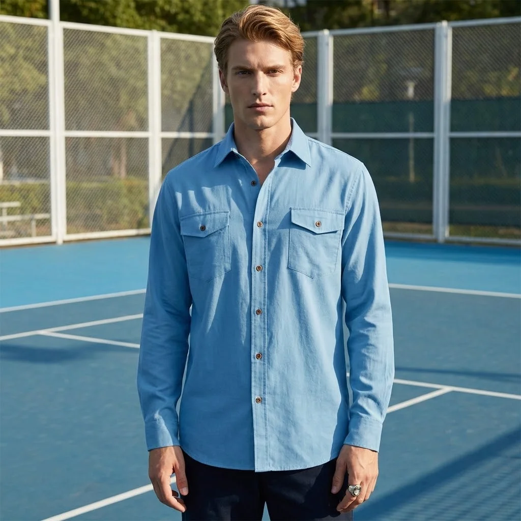 

Men's Button Up Shirt, Spring Summer Lightweight Casual Top - New Arrival Street Wear Cool Style Outdoor Wear Shirts