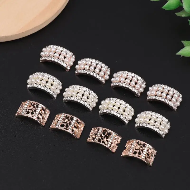 جديد 10 قطعة أزرار الموضة الحرفية اللؤلؤ كريستال حجر الراين Diy بها بنفسك زهرة العنقودية المستديرة زر مجوهرات الزفاف الزينة #2