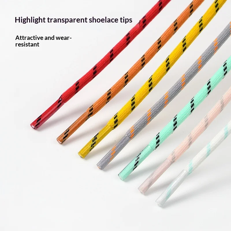4mm Round Dot Pattern No-Tie Elastic Shoelaces, Spandex Lazy Laces for Casual Sports Hiking Shoes, 120cm Replacement Laces