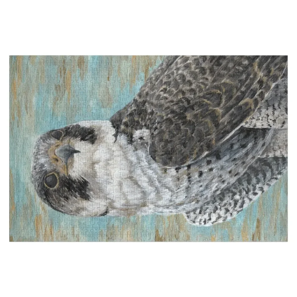 

The Guardian - Peregrine Falcon Jigsaw Puzzle Custom Wooden Name Custom With Photo Photo Custom Puzzle