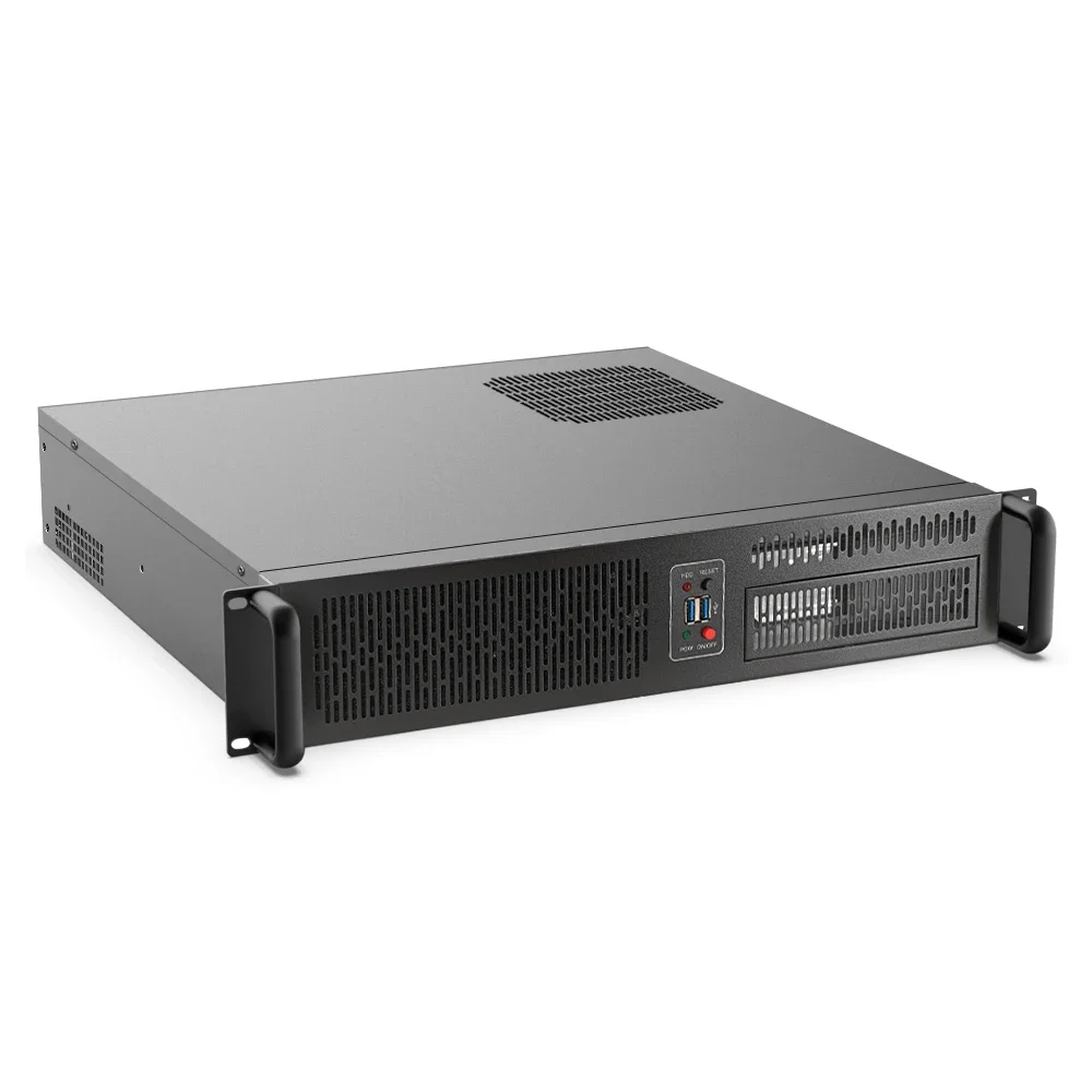 New New 2U Industrial PC Chassis with MATX Motherboard,40CM Horizontal GPU Slot, USB 3.0 Drive, Multiple Hard Drive Bays, NAS, B