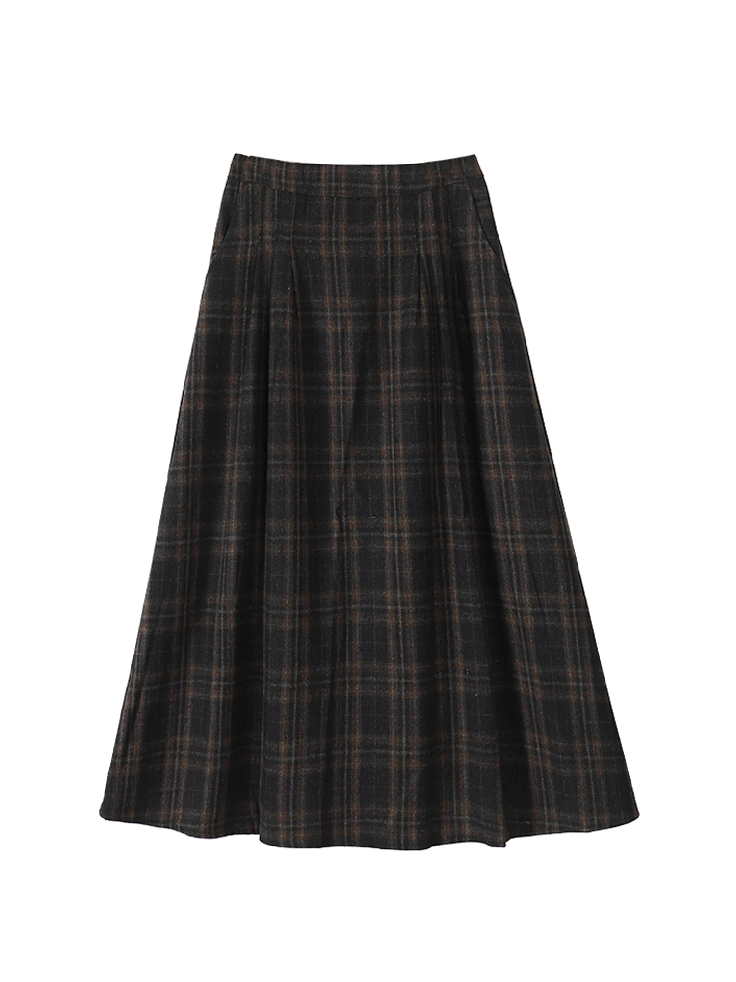 

Женская клетчатая юбка средней длины, винтажная плиссированная юбка большого размера Y2k Gyaru, шерстяные юбки с высокой талией в стиле Харадзюку, одежда 2000-х годов, осень 2025 г.