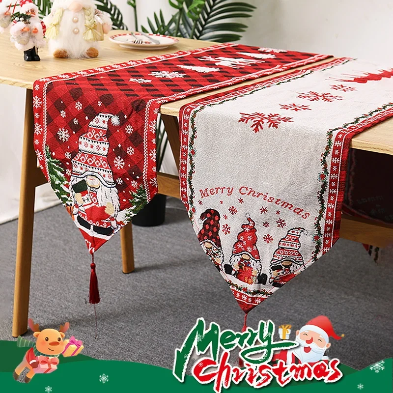 

Christmas Old Man Snowman Table Flag Meal Mat Creative Meal Desktop Decoration Advanced Atmosphere Decoration Set Props