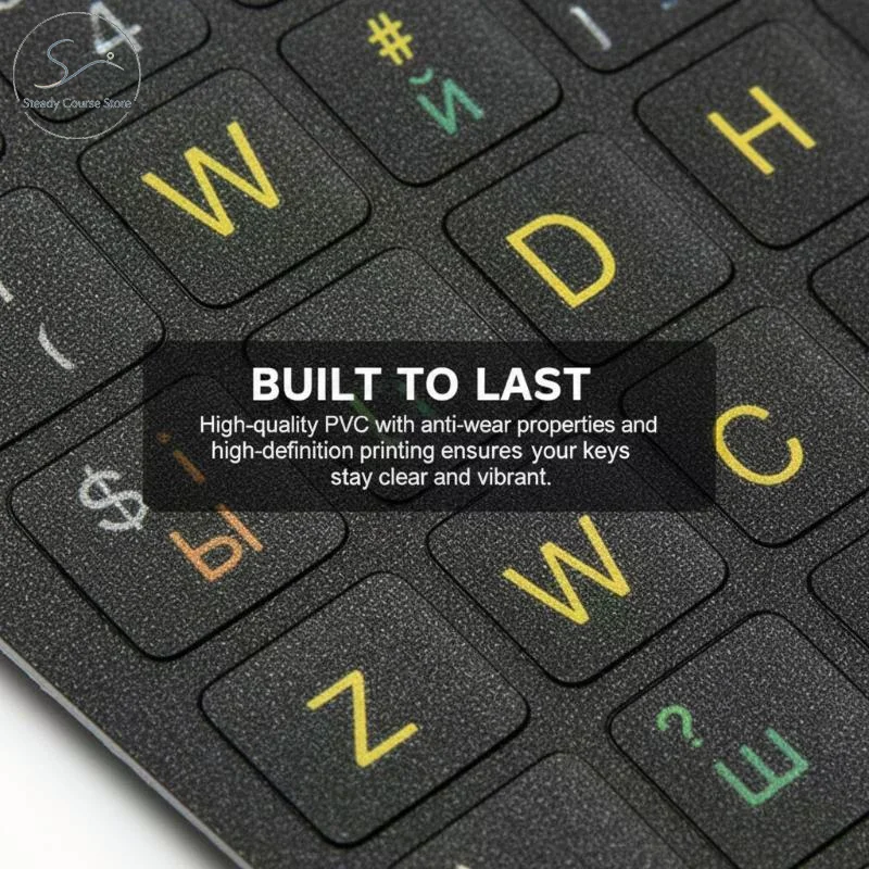 Ukraine Laptop Keyboard Sticker Black Durable Alphabet for Learning Typing for Business Travel