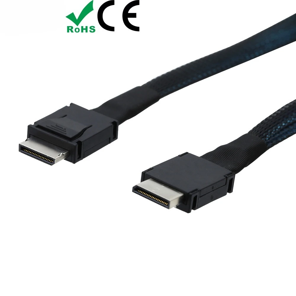 PCIE Oculink SFF 8611 4I To MINI SAS SFF-8611 4I Server Super Speed Cable Data Extension Cable Male To Male Data Transfer Line