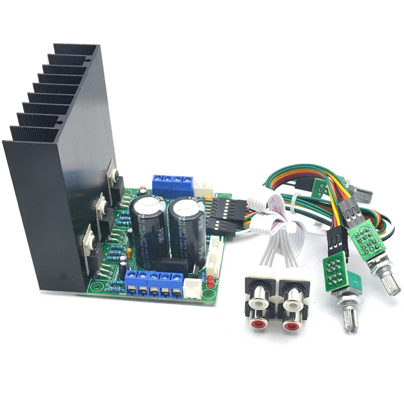 ジュニアM1875オーディオアンプボードHi-Fiサウンド3チャンネルベーストレブルxh2.54 rcaスピーカー出力パワーアンプボード