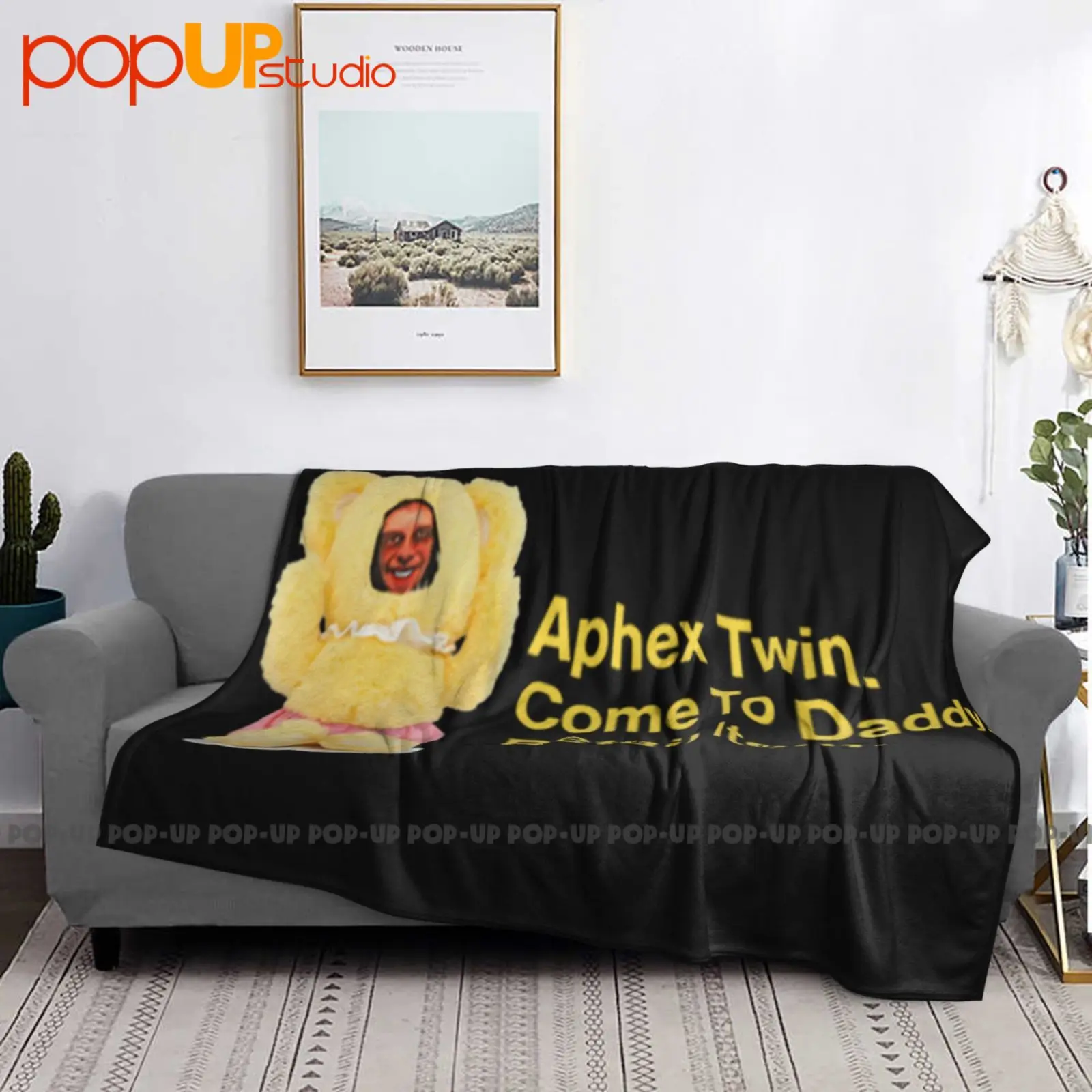 Aphex Twin Come To Daddy Yellow Bear بطانية فائقة النعومة لحاف غطاء أريكة شتوي أغطية سرير