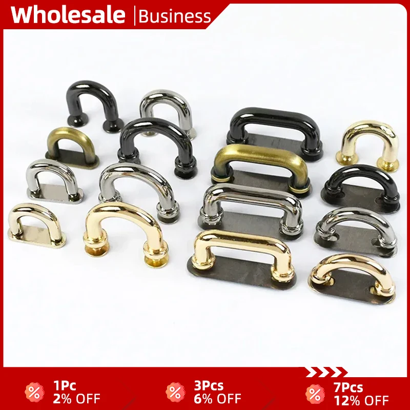 Meetee 10Pcs D Ring Metal Arch Bridge Buckle Bag Strap Hook O Rings Side Clip Clasp Belt Buckles Handbag Hardware Accessories