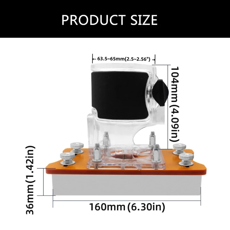 Router Base Set 2 in 1 Portable Router Accessories Mill Aluminium 6-56mm Adjustable Base Trimmer