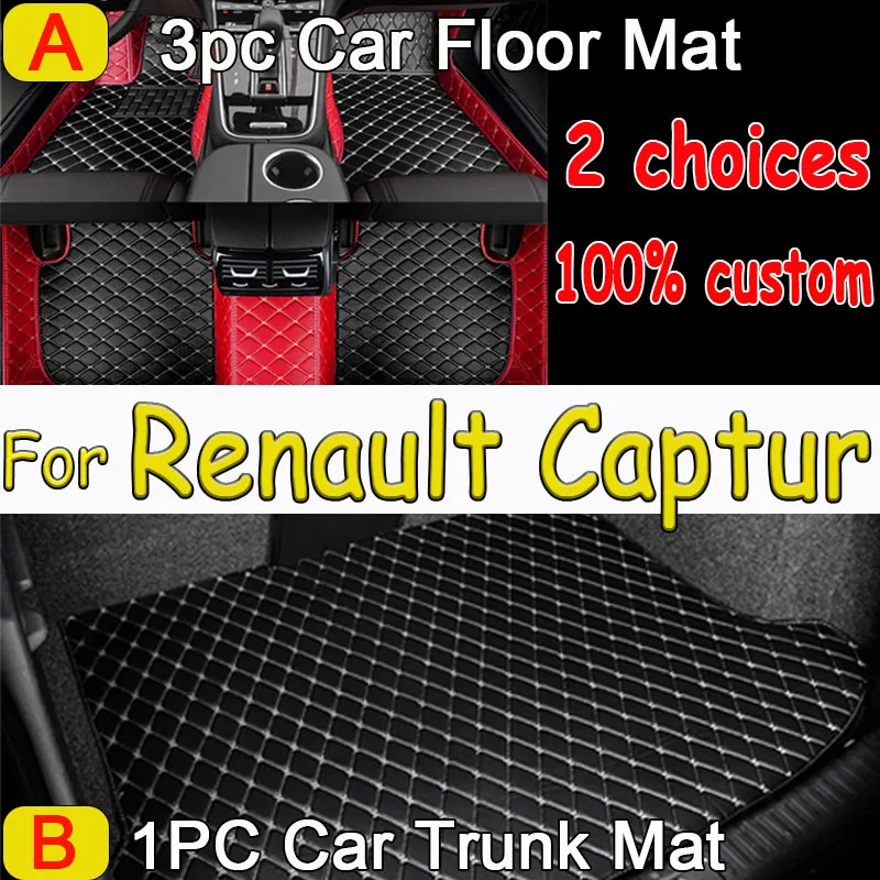 For EU Renault Captur (B Platform) 2018 2017 2016 2015 2014 2013 Car Floor Mats Styling Custom Auto Accessories Carpets Protect