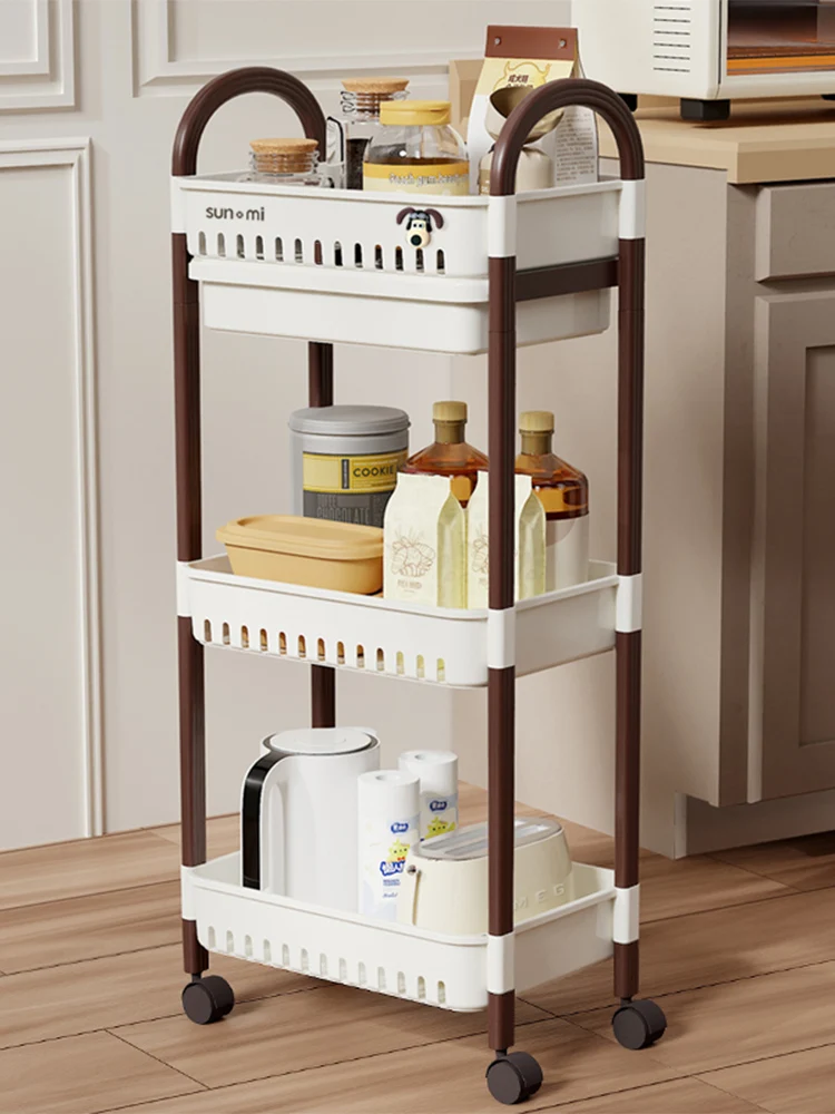 

Small cart storage rack, snack toy storage rack, wheeled mobile storage rack