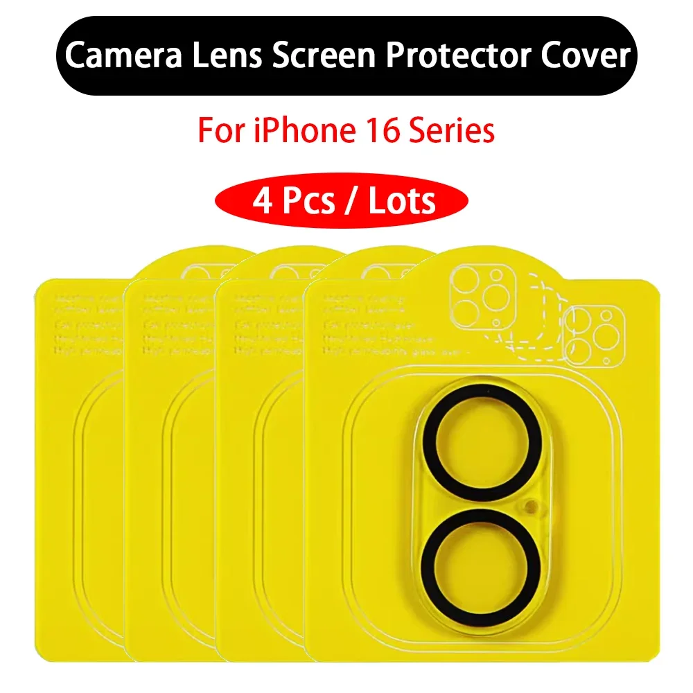 4Pcs Camera Lens Screen Protector Cover For IPhone 16 Pro Max 16 Plus IPhone 16 Tempered Glass Protection Film Phone Accessories