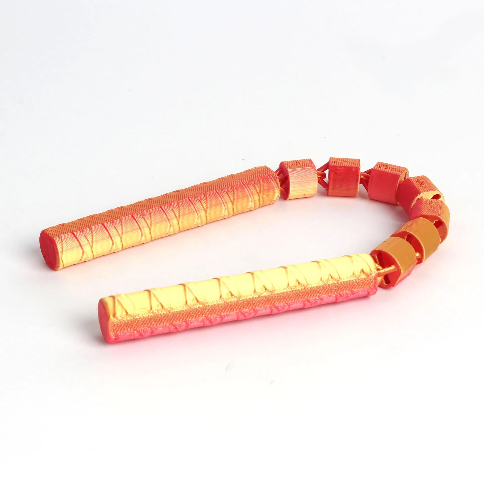 28 سنتيمتر ثلاثية الأبعاد الطباعة Nunchucks اللعب الإبداعية قابل للسحب ألعاب ترفيهية للأطفال الإجهاد الإغاثة تشوه تمتد قفل Nunchucks