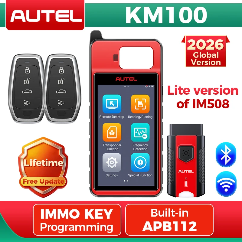 Autel MaxiIM KM100 Schlüsselanhänger Programmierer Wegfahrsperre Werkzeug Schlüsselherstellung IMMO Lernchip Lesen Schreiben Klonen PK AUTEL KM100E KM100X
