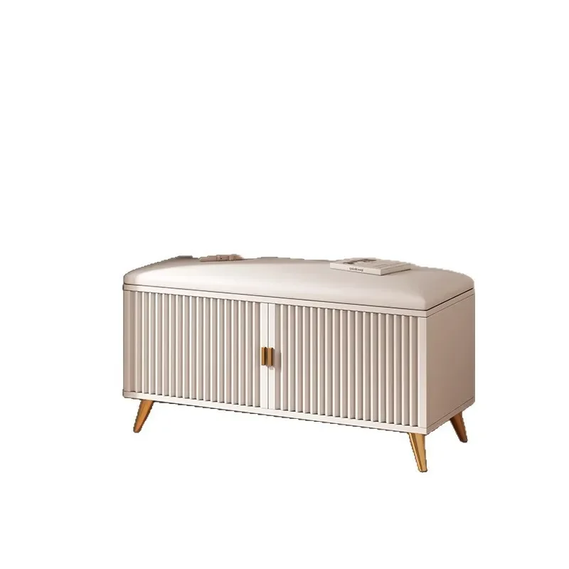 Luxury Entryway Shoe Bench with Storage Cabinet Wall Mounted Shoe Rack Stool for Hallway Home Organization