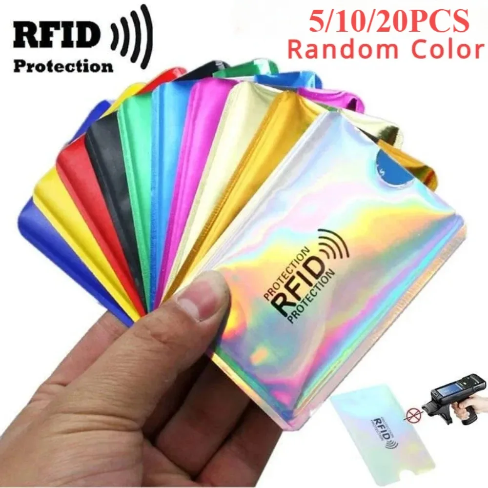 5/10/20Pcs RFID Blocking Sleeves, Identity Theft Protection Secure Sleeve for Credit Cards, Debit Card, Clear Plastic Sleeve