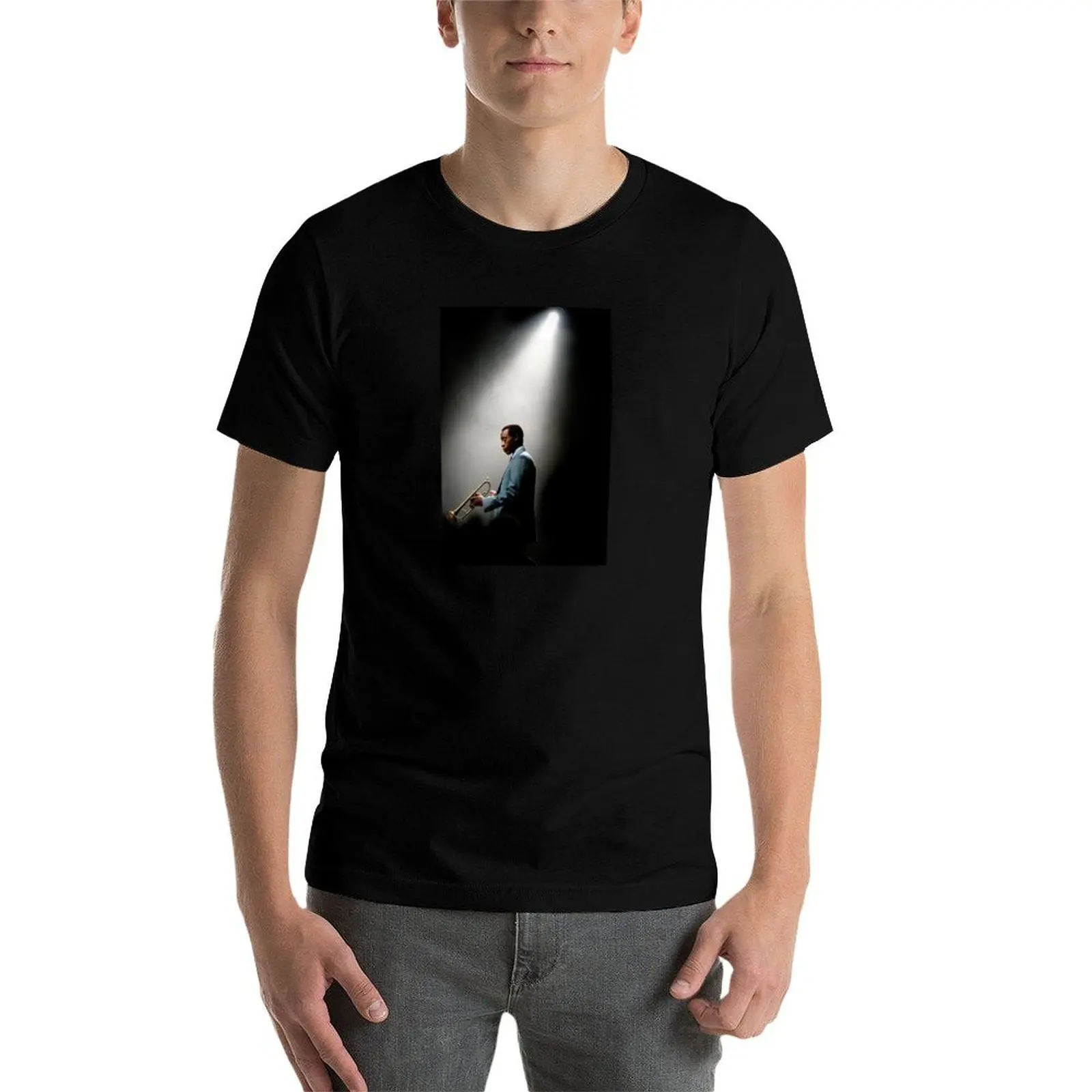 Mijlen Onder De Schijnwerpers T-Shirt Graphics Oversized Grafische T-Shirt Zwaargewichten Zwarte T-Shirts Voor Mannen