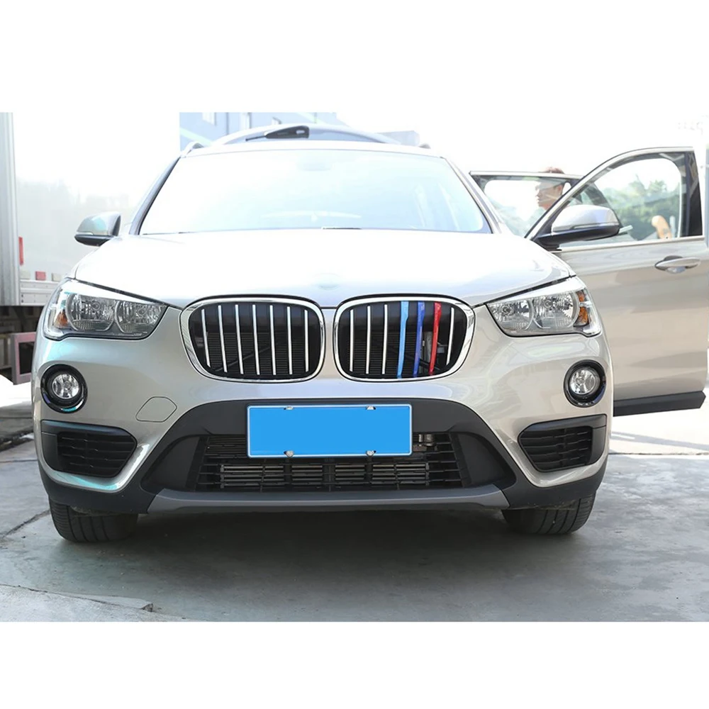 2 Stücke Glänzend Schwarz Auto Nebelscheinwerfer Lampenabdeckung Trim für-BMW X1 F48 2016-2019